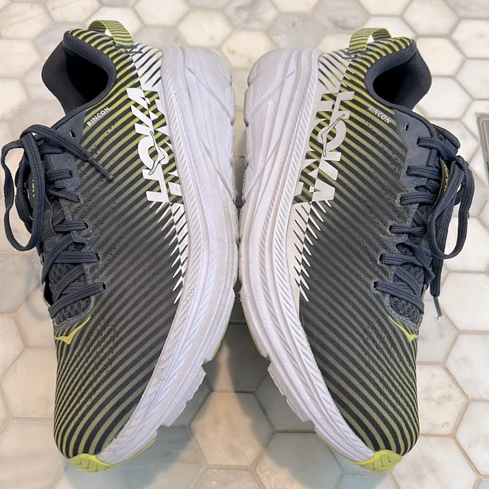 Hoka Rincon 2 Striped Navy Running Athletic Sneakers Men’s Size 11.5